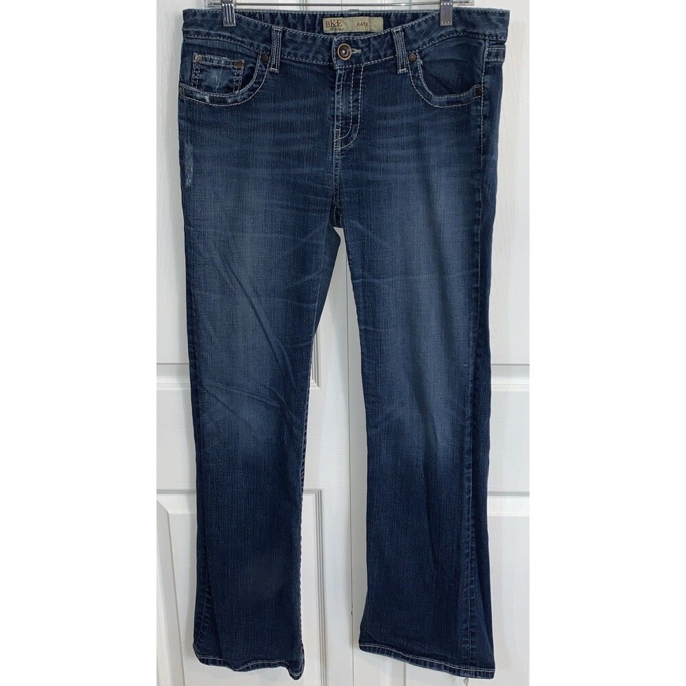 BKE Kate Bootcut Jeans Womens 31x31 1/2 Distressed Medium Wash Stretch 35x31.5